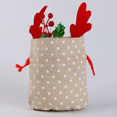 Новый год! Мешок для подарков с рогами, 22 × 12 см, виды МИКС