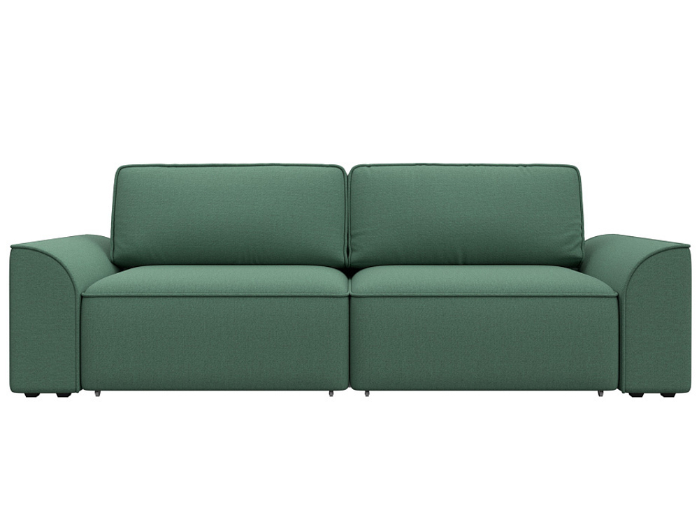 Диван прямой Лига-048 НПБ, Амур 11 зеленый, Рогожка, 128218