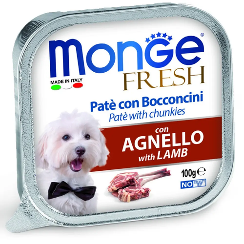 Monge Dog корм консервированный для собак Fresh с ягнёнком 100 гр.