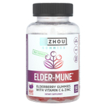 Zhou Nutrition, Elder-Mune ™, максимальная крепость, натуральное ягодное ассорти, 60 жевательных мармеладок