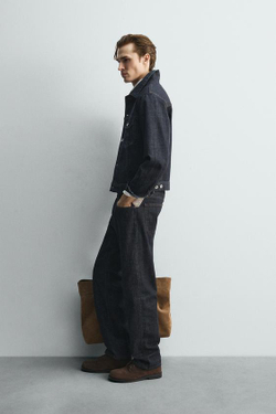 ZARA ДЖИНСЫ STRAIGHT FIT LIMITED EDITION, СИНИЙ