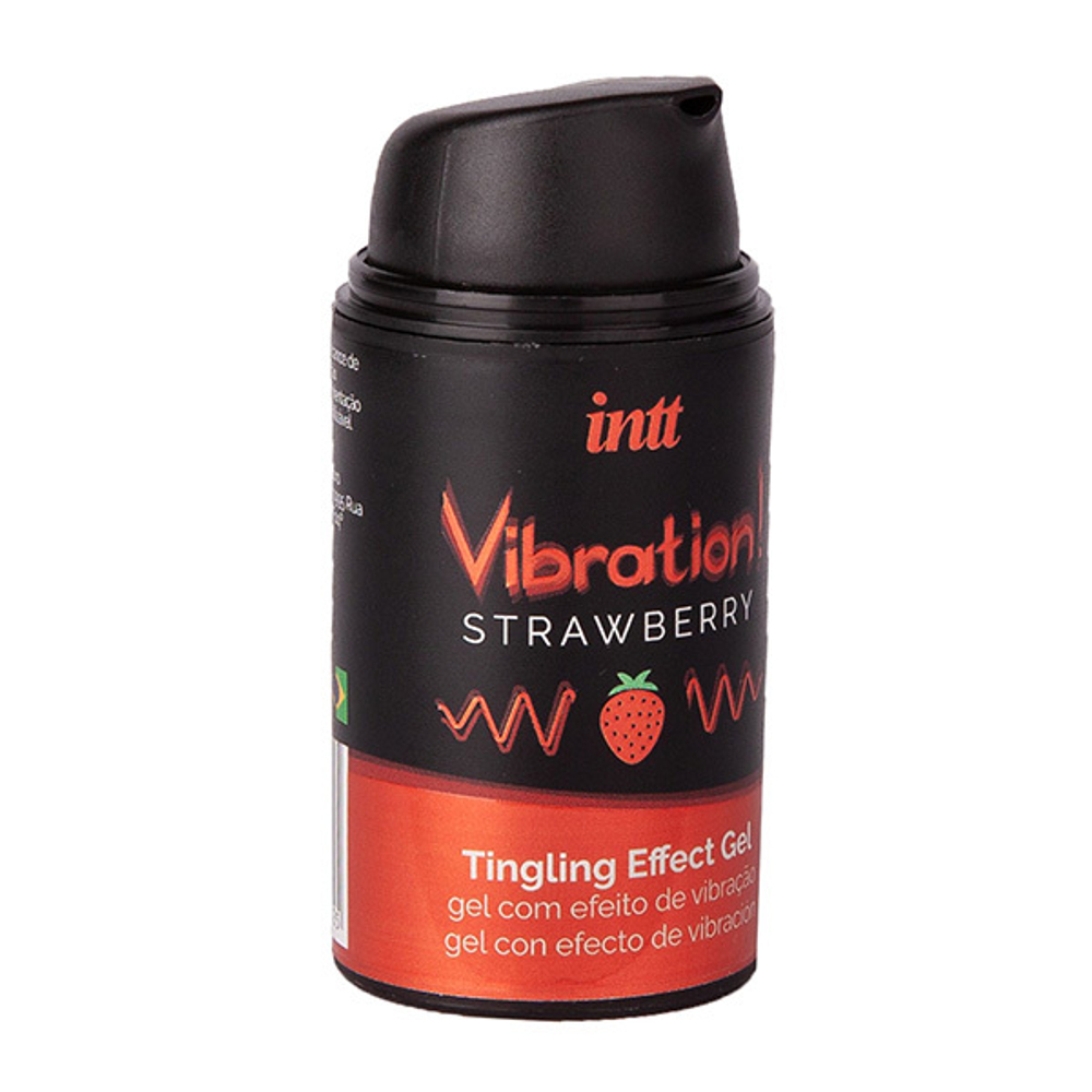 Жидкий интимный гель с эффектом вибрации INTT Vibration! Strawberry 15мл