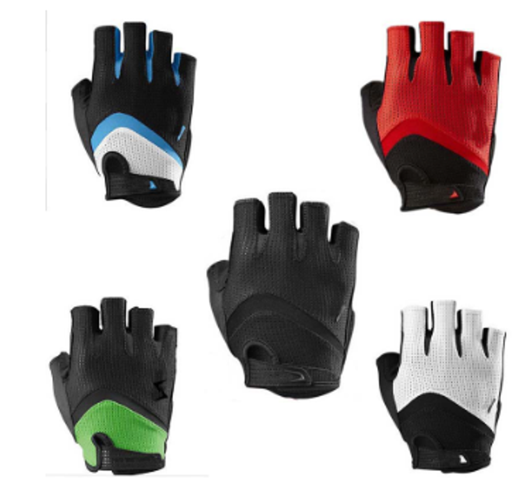Перчатки BG Gel, кор. пальцы, черный/красный, размер XL