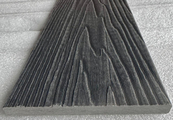 Заборная доска полнотелая двухсторонняя 3D тиснение под дерево 137*10 Цвет Графит