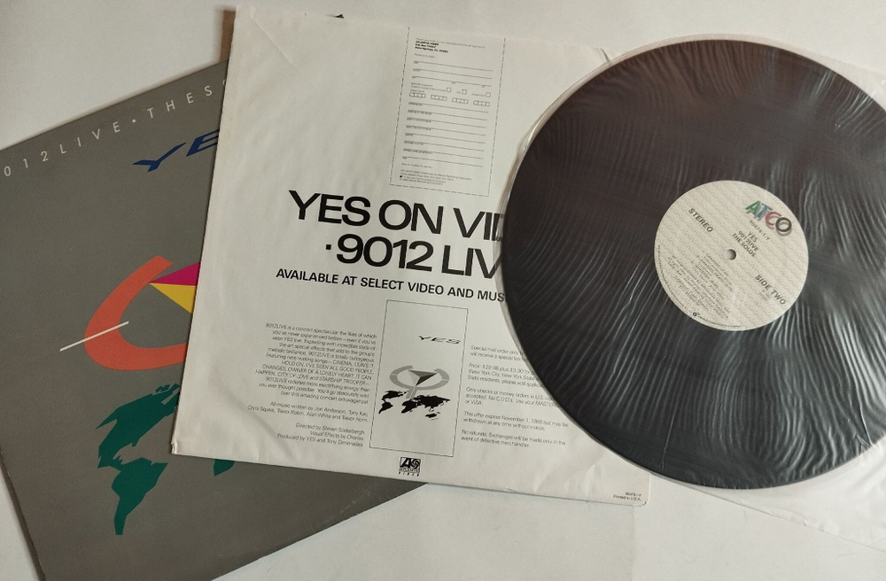 Винтажная виниловая пластинка LP Yes 9012Live The Solos (USA 1985)