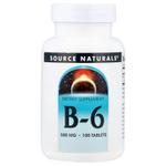 Source Naturals, В6, 500 мг, 100 таблеток