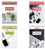 Блокнот А6 40л. клетка "Идеальный офис" гребень, картон (BRAUBERG)