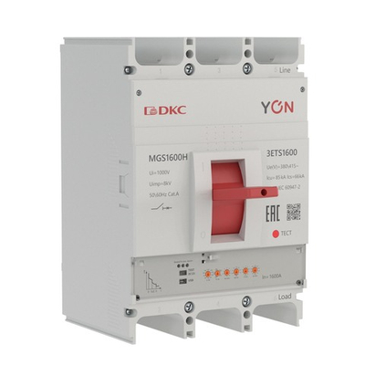 Авт. выкл. YON MGS1600H 3P 640-1600A 85kA с электронным расцепителемETS