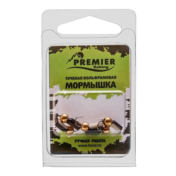 Мормышка вольфрам Столбик 2 с фосфором + лат.шар. 359 (PR-M-359) Premier Fishing