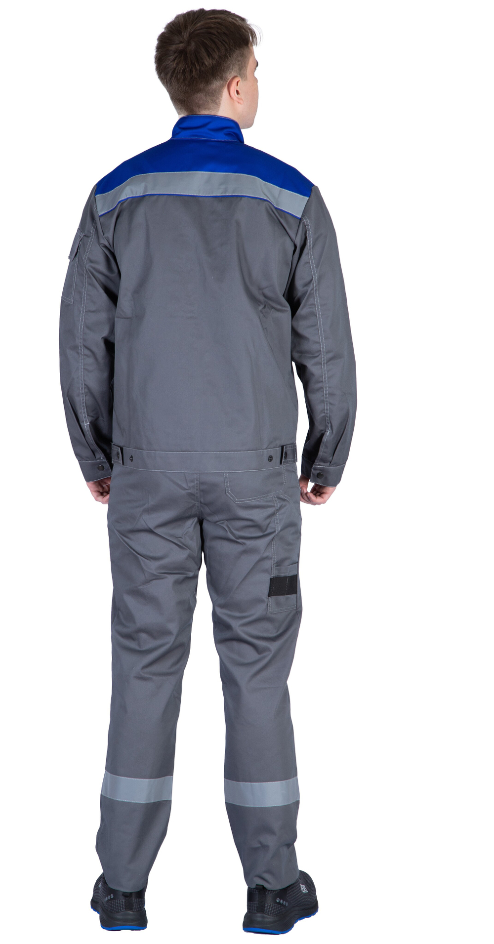 Куртка "Байкит" т.серый/васильковый