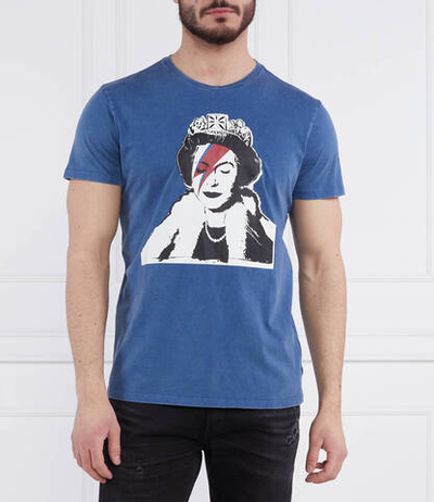 Футболка BANKSY QUEEN GUESS - голубой(M3RI1U KBDL0)