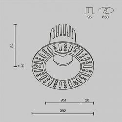 Встраиваемый светильник Maytoni  DL124-10W-2.7K-TRS-B