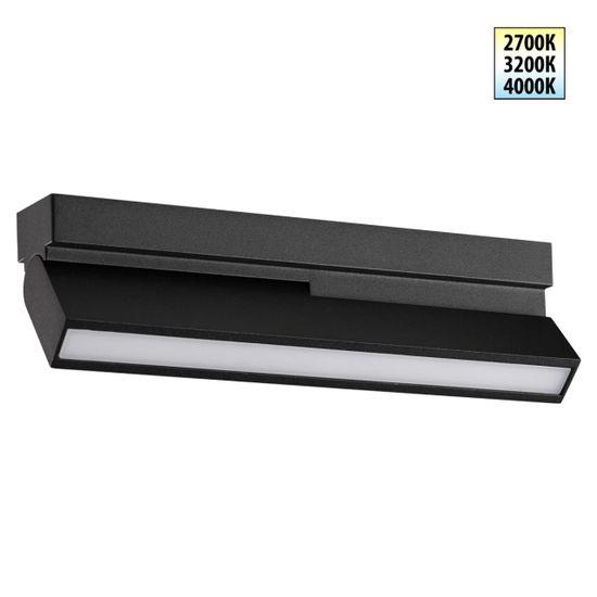 359766 OVER NT25 398 черный Светильник накладной с перекл. цв. температуры IP20 LED 12W 180-265V 2700К/3200К/4000К EOS