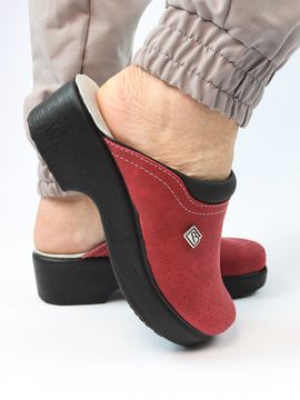 503 | "Anna" Женские медицинские сабо (бордовый)
