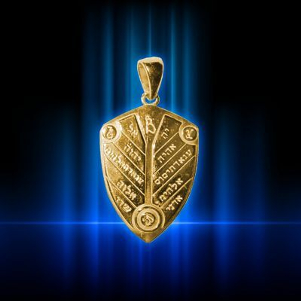 Амулет Щит Божественной мудрости серебро+позолота ЮРВ-25-з