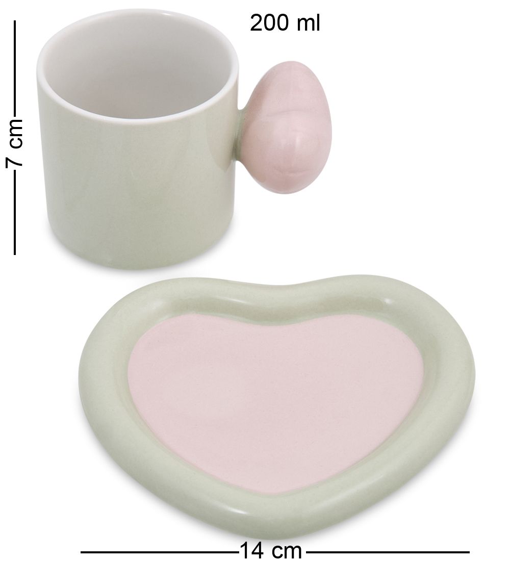 MUG-416/1 Чайная пара «Сердце»