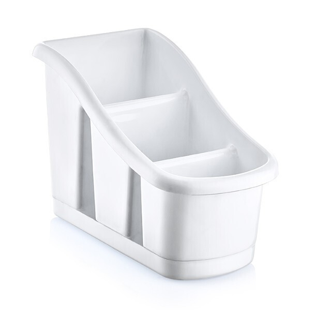 Подставка для столовых приборов белая