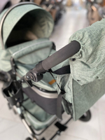 Детская коляска 3в1 LUXMOM 555 Зелёный текстиль