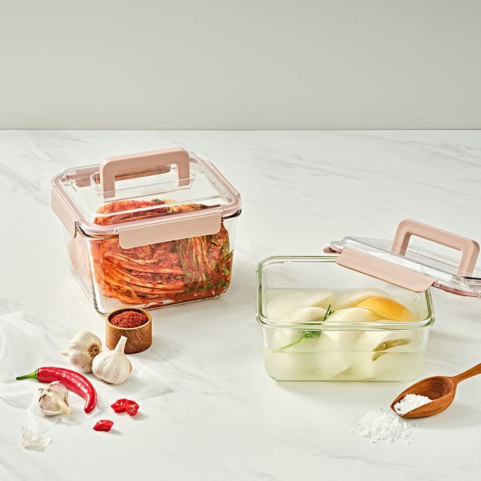 Контейнер Glasslock MHRB-370 Sandy pink (3700ml; -20/+120℃; квадратный)