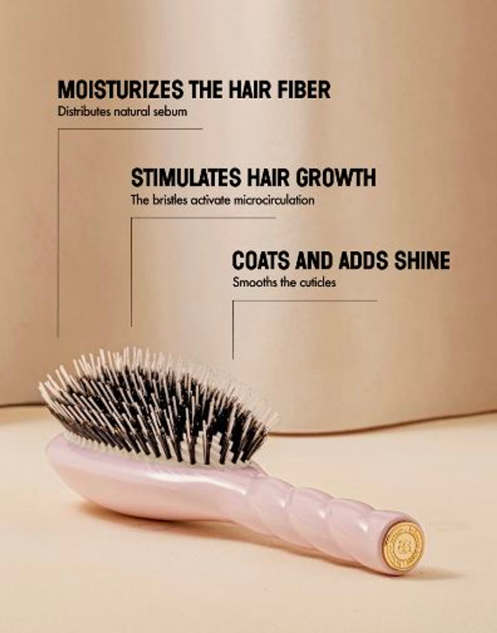La Bonne Brosse Массажная расческа для волос N 02 Essential Detangling Brush - Emerald Green