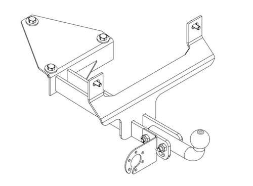 Фаркоп на DATSUN mi-DO (2014-) (без электрики, паспорт/сертификат в комплекте) Автос.DO 05
