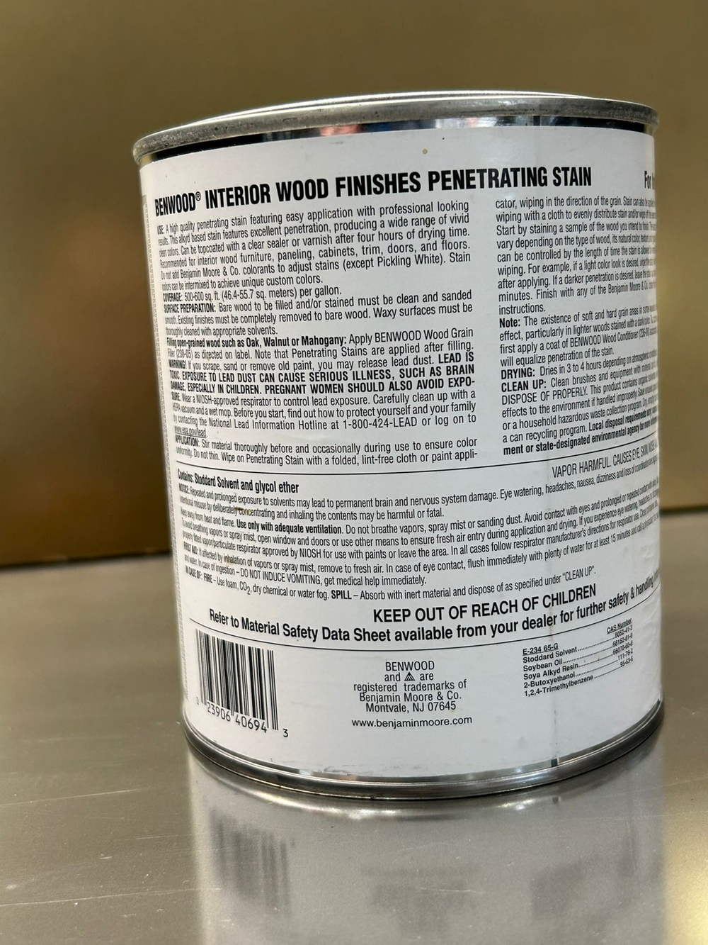 234 65 Fruitwood Интерьерный Полиуретановый Лак-Пропитка Benwood Benjamin Moore