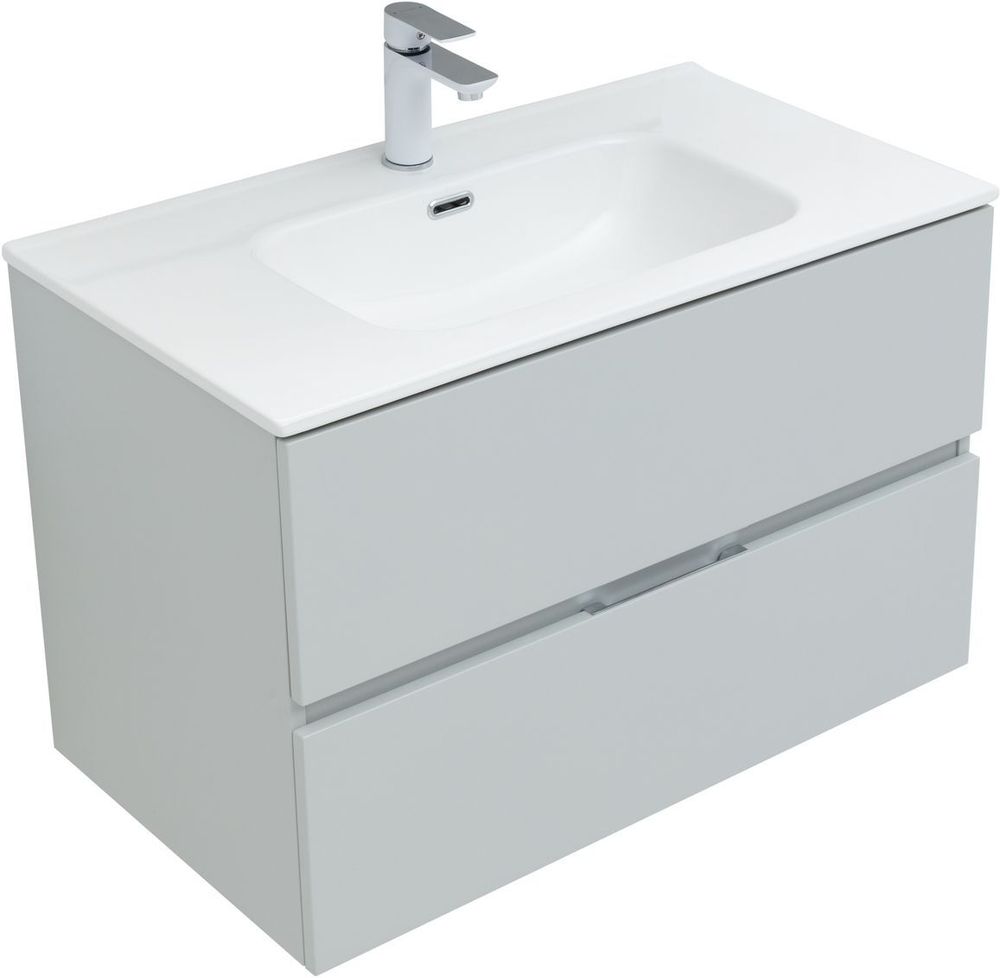 Мебель для ванной Aquanet Алвита New 80 2 ящика, серый