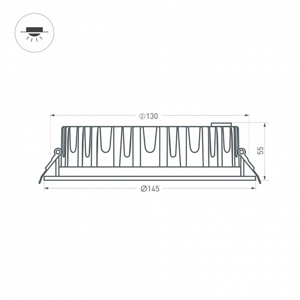 Встраиваемый светильник Arlight  021493