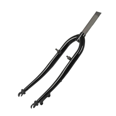 Вилка жесткая  сталь 28"х1 1/8" шток 240/130мм резьба V+D черная