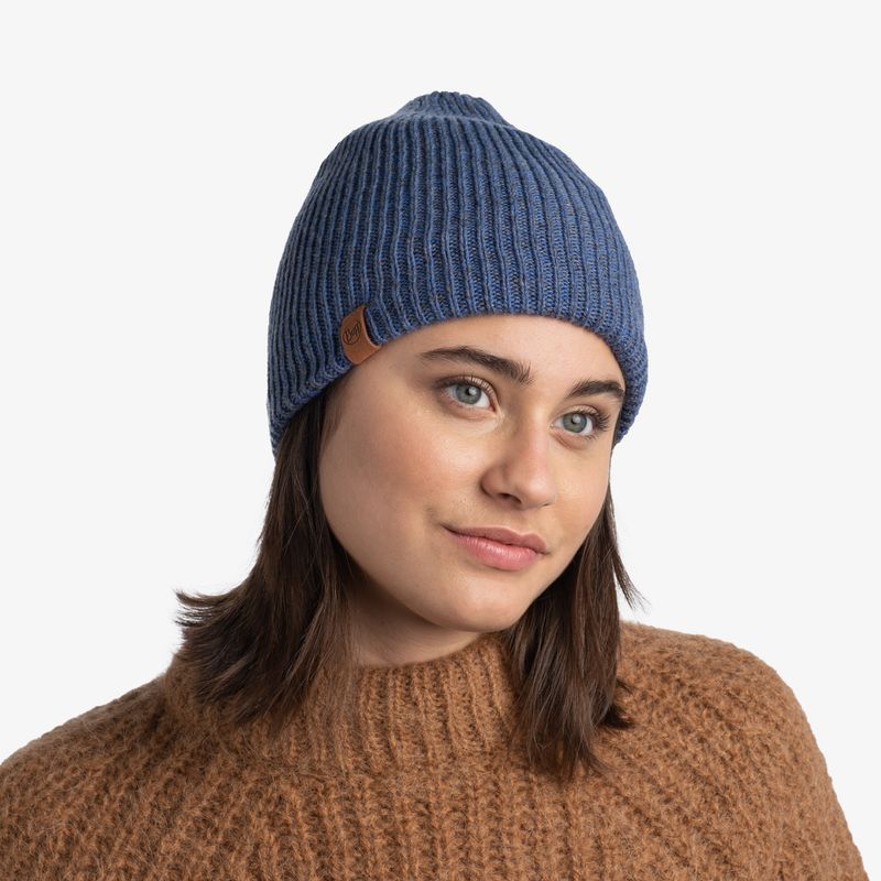 Шапка вязаная с флисом Buff Hat Knitted Polar Lyne Denim Фото 2