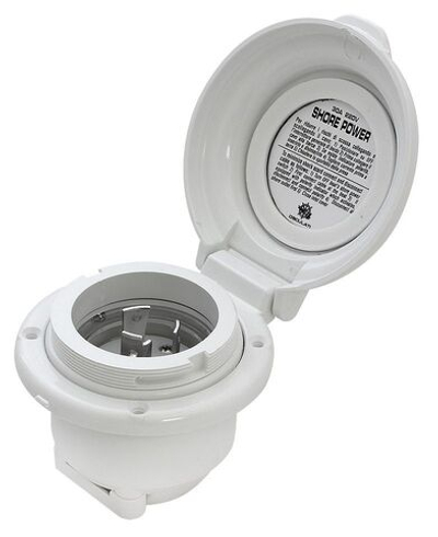 Розетка влагозащищенная, 30 А, пластик, IPX7 (10265415)