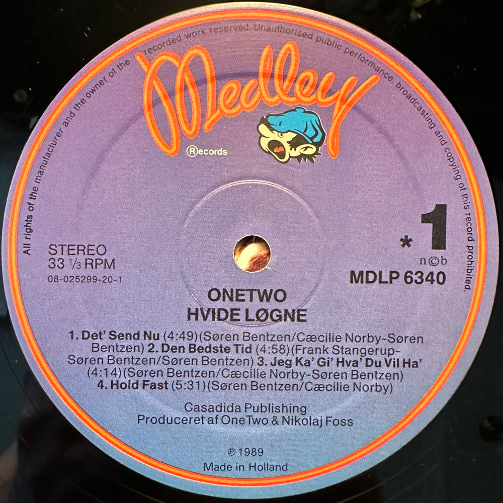 One Two- Hvide Logne (Голландия 1989г.)