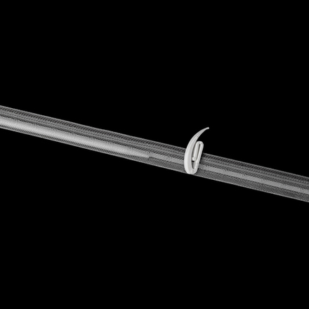 Шторная лента Oz-Is арт. 3919МP для римских штор, фиберглассовых вставок, цвет прозрачный (ширина 15 mm)