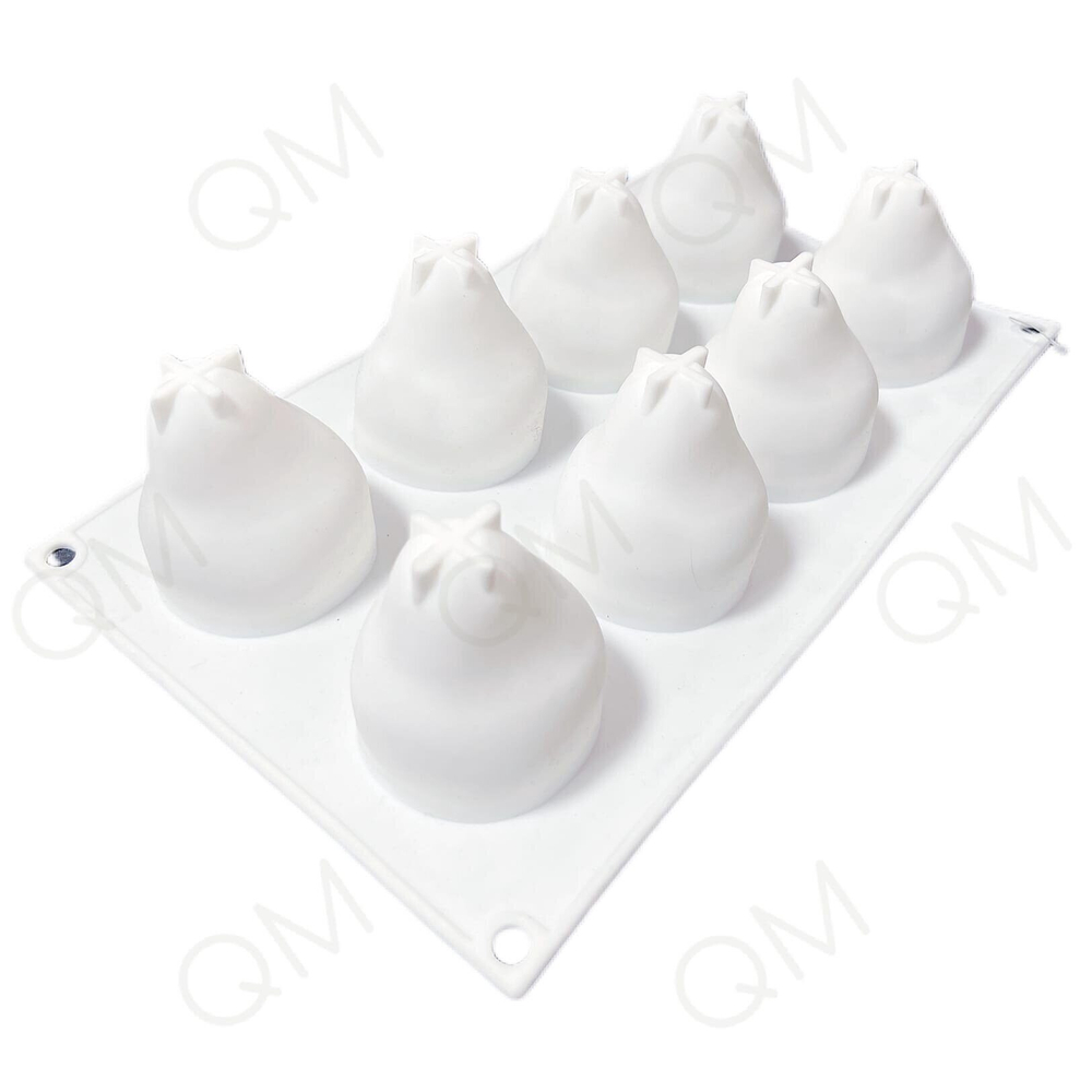 Форма для выпечки и муссовых десертов 8 ячеек "Груша" 29,3 х 17,2 х 6,5 см (белая)