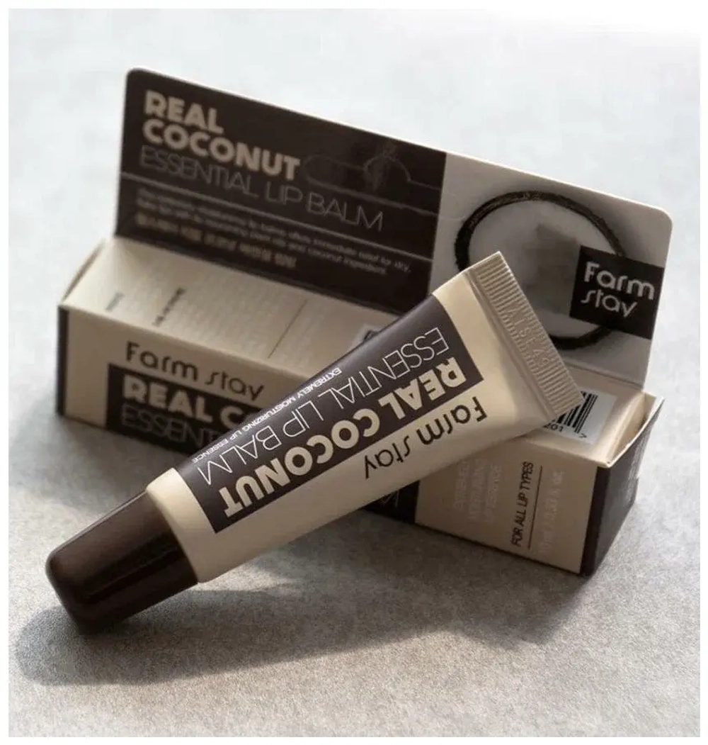 FarmStay Real Coconut Essential Lip Balm Бальзам для губ с экстрактом кокоса 10мл