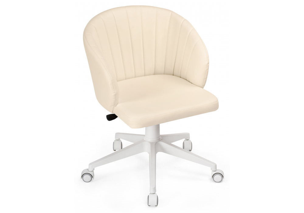 Офисное кресло Woodville Пард экокожа слоновая кость