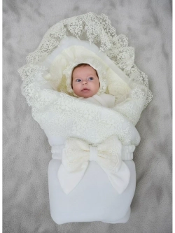 Конверт на выписку зима для новорожденных девочек