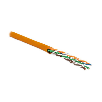 UUTP4-C5E-P24-IN-LSZH-OR-100 U/UTP кат.5е, 4 пары, 0,60 LSZH нг(А)-HF кабель витая пара Hyperline