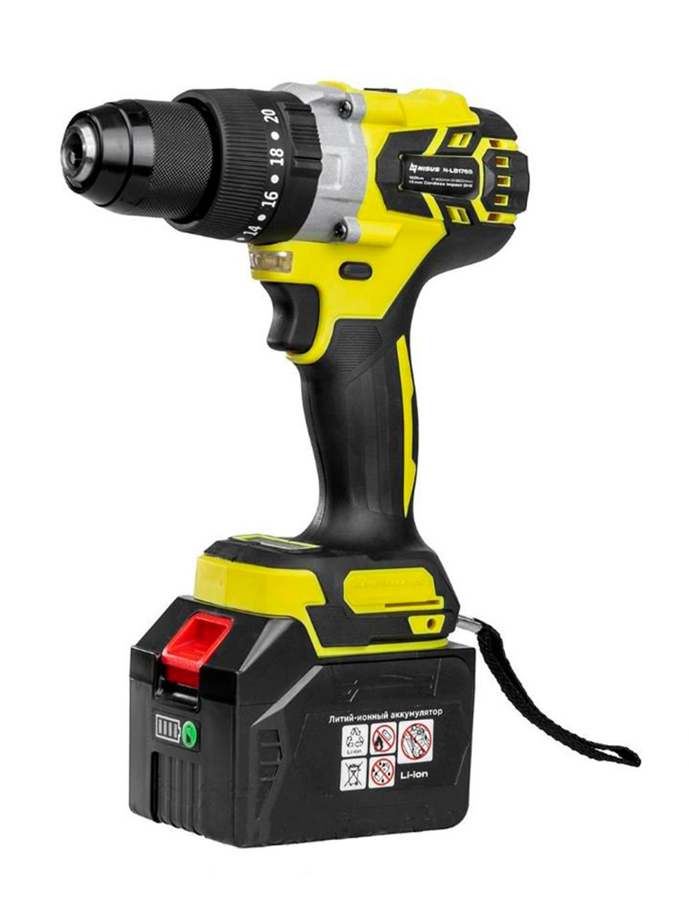 Шуруповерт-электробур Nisus 18V 6A 150 Нм (N-LB176S)