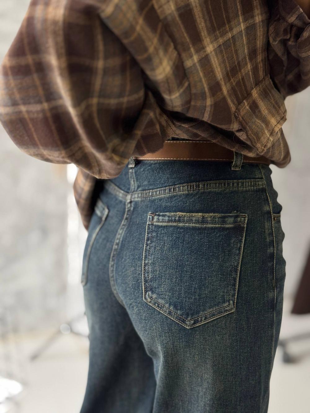 Брюки джинсовые жен. 8625 син.