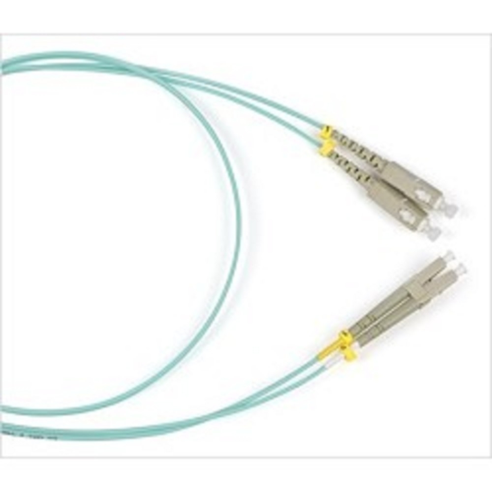 Патч-корд Hyperline FC-D2-503-LC / PR-LC / PR-H-3M-LSZH-AQ (FC-503-LC-LC-10G-3M) Патч-корд волоконно-оптический (шнур) MM 50 / ­125(OM3), LC-LC, duplex, LSZH, 3 м