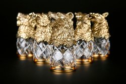 Набор стопок "Звери" в подарочной кейсе с художественным оформлением