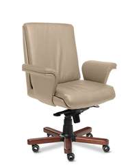 Кресло для руководителя Split B бежевая кожа