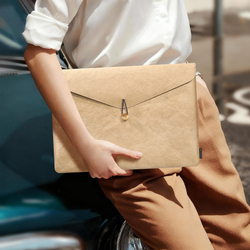 Сумка серого цвета из износостойкой эко-бумаги DuPont для ноутбука или планшета, серия PLI Series Tyvek Sleeve