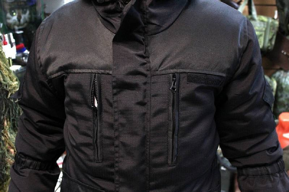 Костюм флисовый Горка черный Rip-Stop (демисезонный)