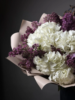 Дуо букет « Гортензия и сирень»