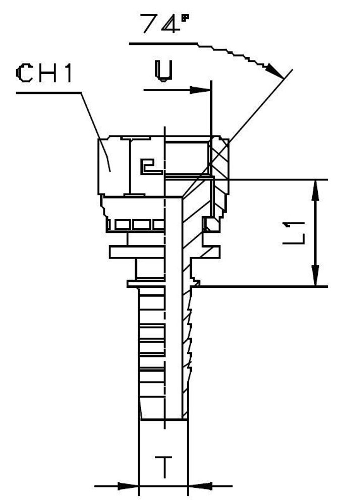 Фитинг DN 25 JIC (Г) 1.5/16 CAST