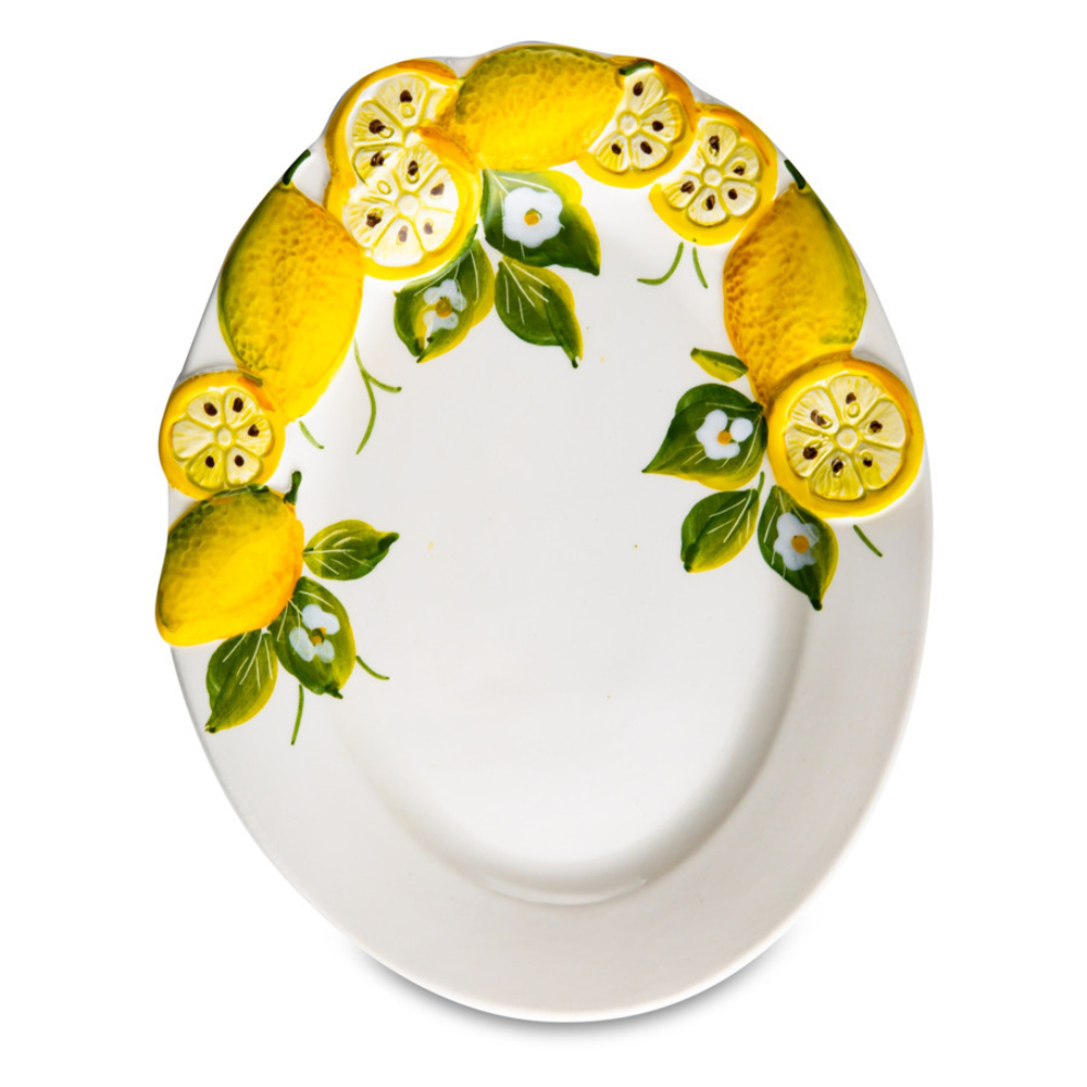 Блюдо овальное 22х12см Edelweiss Лимоны и цветы