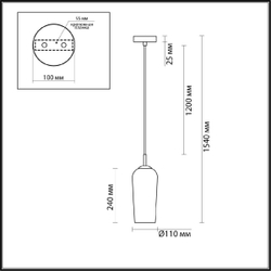Подвесной светильник Lumion Ellie 6551/1B
