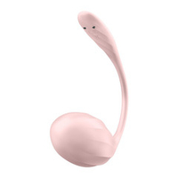 Розовое виброяйцо с пультом ДУ 23см Satisfyer Ribbed Petal 4002774